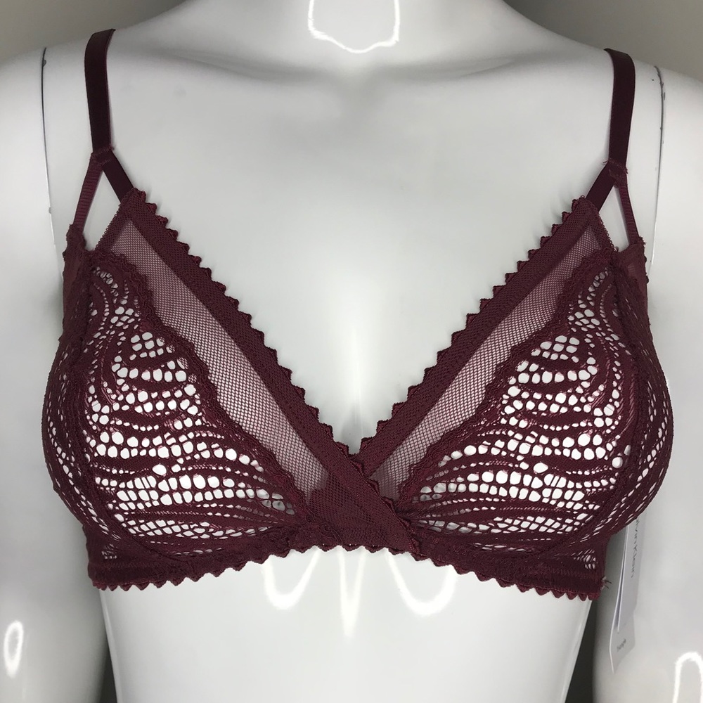 CALVIN KLEIN Women’s Large Burgundy Unlined Bra